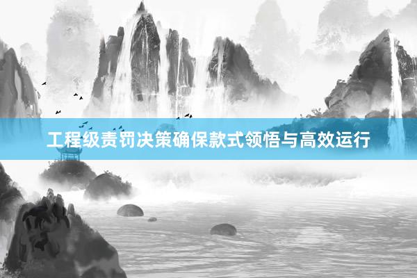 工程级责罚决策确保款式领悟与高效运行